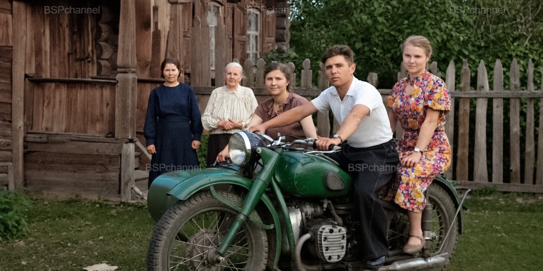 Подборка душевных и ярких фотографий деревенской жизни в СССР. 20 раскрашенных фотографий. Часть 9