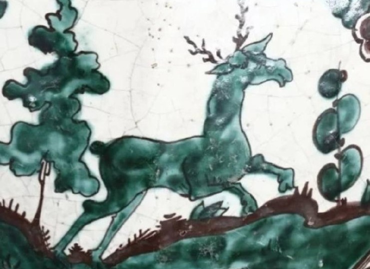 Дикие олени на русских изразцах XVIII века