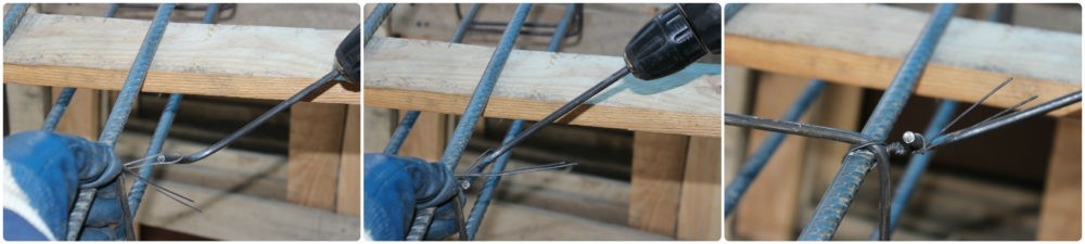 Как вязать арматуру проволокой и крючком