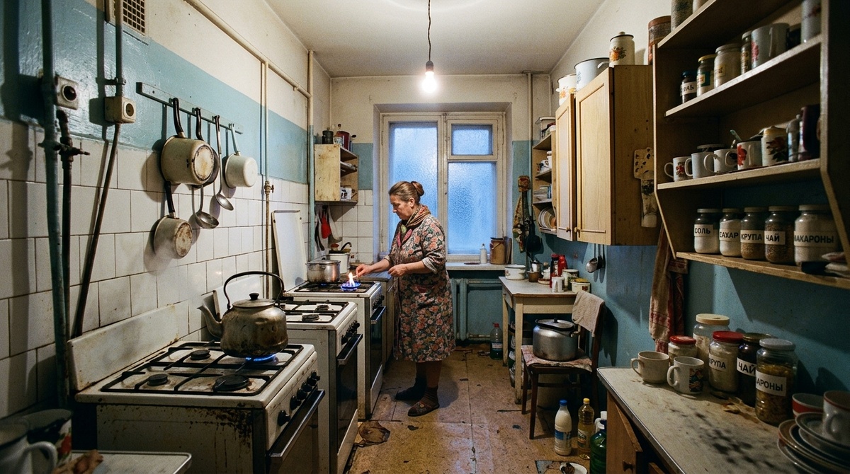 Коммунальная кухня вечером: сцена, в которой начинался чайный ритуал