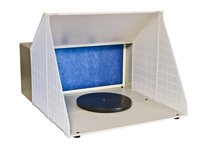 Окрасочный бокс очень выручает, особенно, если часто что-то красите. Идеальный вариант - если от его вытяжки можно протянуть трубу на улицу. 