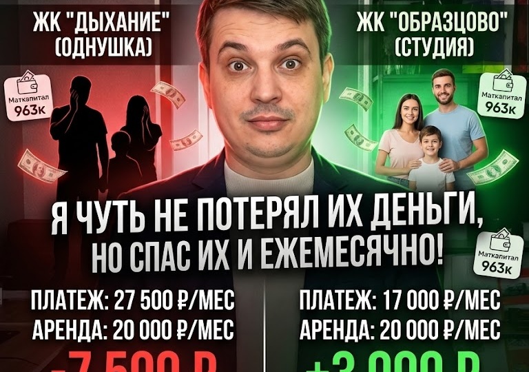 Квартира, которая сама платит ипотеку: Как мы вложили 963 000 ₽ маткапитала в Краснодаре (и не подарили банку 126 тысяч)