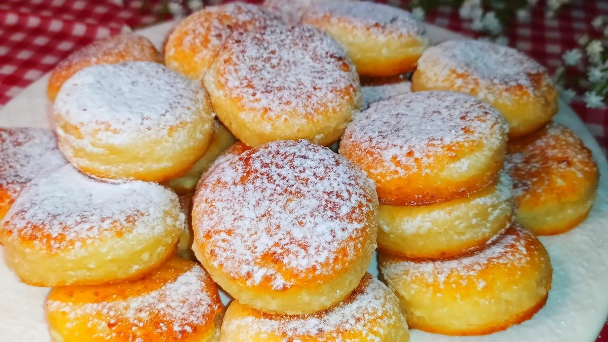 Творожные шайбочки на сковороде. Фото автора. 