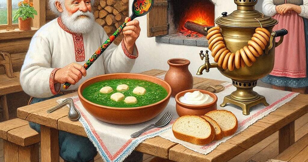 "Галушке-те, галушки!" Мой дед и его любимый суп из крапивы + долма и салат.