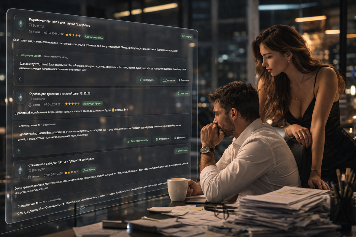 Премиальный сервис автоматических ответов на отзывы на маркетплейсах https://otzyvbot.ru