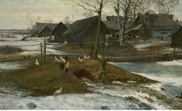 Николай Барченков. «Весна. Проталины». 1952