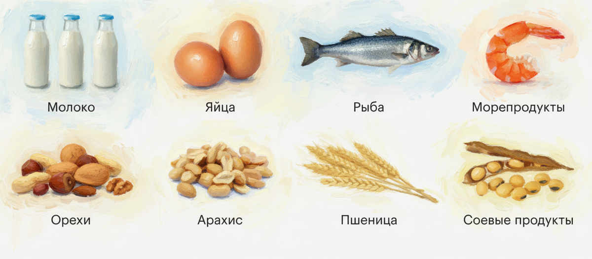 Большая восьмерка аллергенов