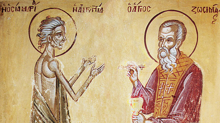    ПРЕПОДОБНЫЕ МАРИЯ ЕГИПЕТСКАЯ И ЗОСИМА ПАЛЕСТИНСКИЙ. ФОТО: PRAVOSLAVIE.RU