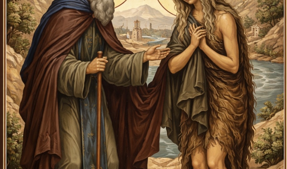 Преподобный Зоси́ма Палестинский — встреча, изменившая душу, память 17 апреля