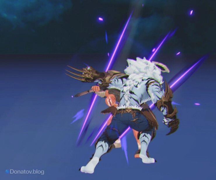    Пэк Юнхо «Белая грива» применяет «Когти монстра»