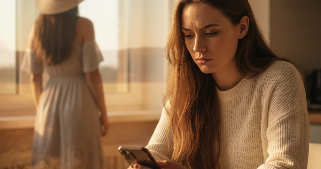 Пока муж в командировке, подруга позвала на море тайком. Через год увидела её пост