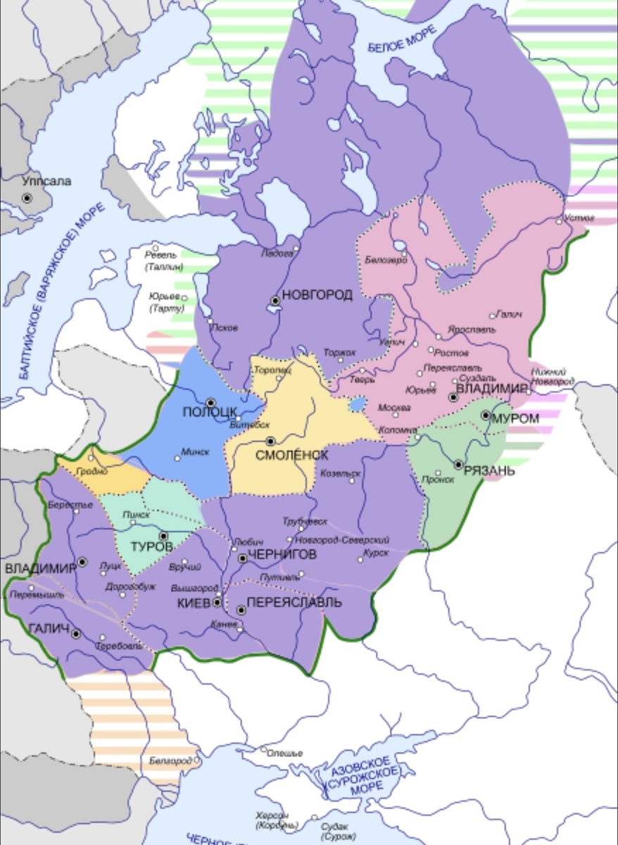 Карта древней Руси, из Интернета. 