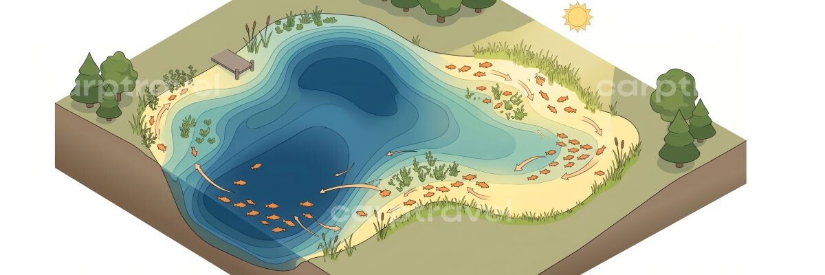 Карп весной тянется к прогретым участкам — именно там нужно строить кормовую программу