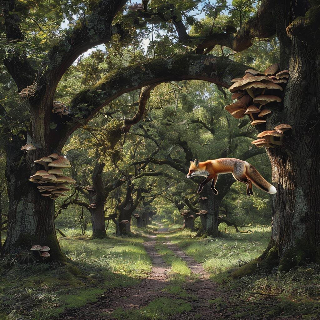 Веток лисе не досталось, пришлось лететь... >>>>>>>