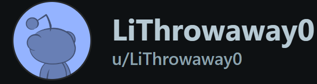 Автор поста Reddit LiThrowawayO