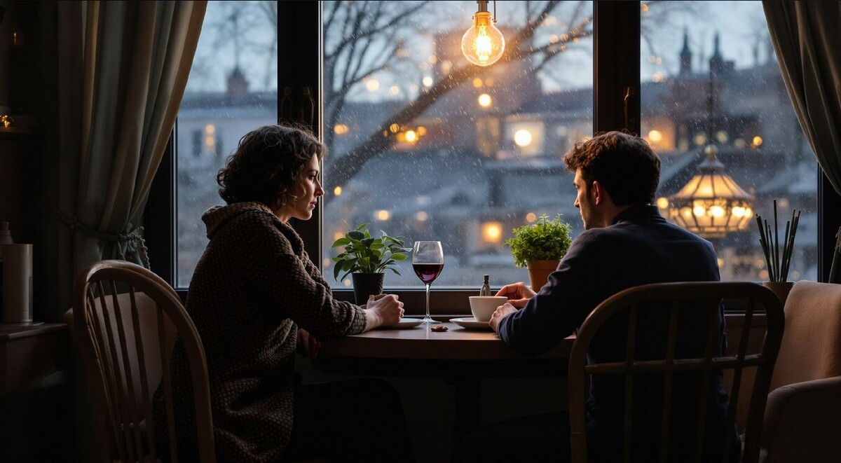 Он забыл, как звучит её смех. Не тот, что для гостей, а настоящий. Тихий, идущий из глубины. И решил вернуть его — не цветами, не подарками. Вопросами. Глупыми, детскими, нелепыми. Которые медленно растопили лёд.