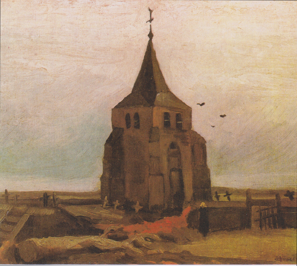 Винсент Ван Гог "Старая церковная башня в Нюэнене" 1884