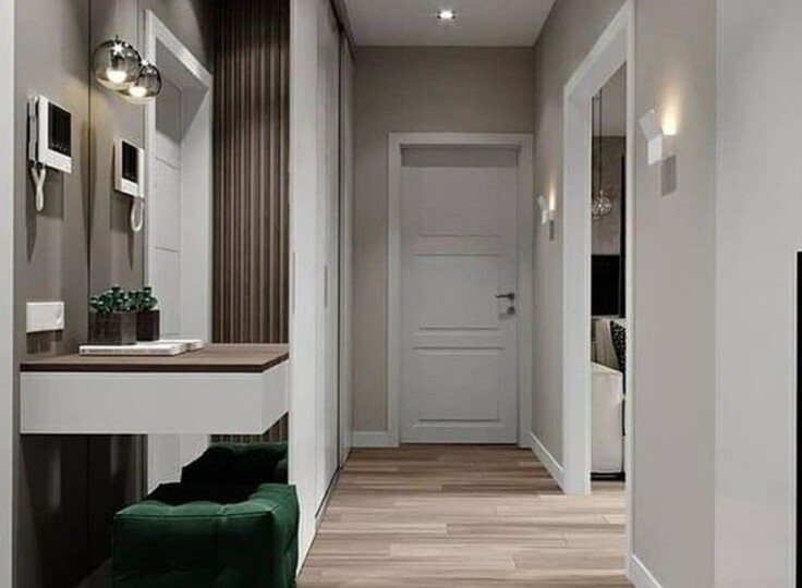 Узкий коридор — широкие возможности: разбираем стильную прихожую