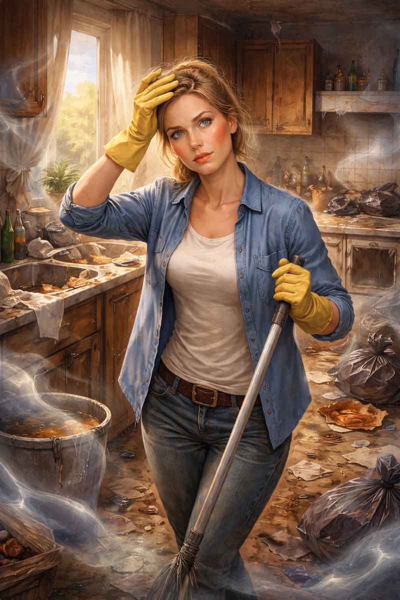 Тяжелая уборка во сне