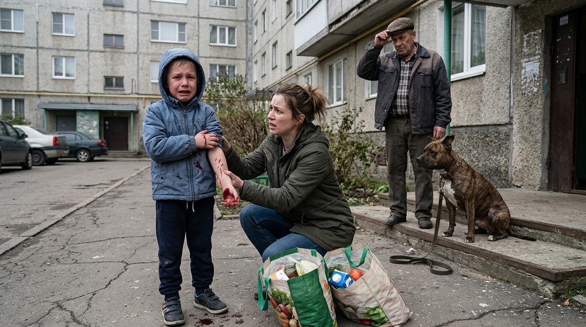 Мама, она меня укусила, - прошептал он