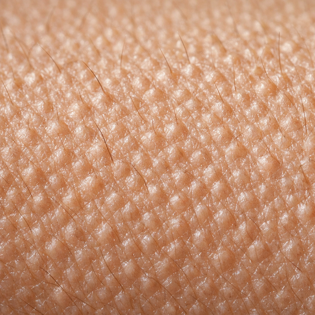 Крупный план кожи с мурашками