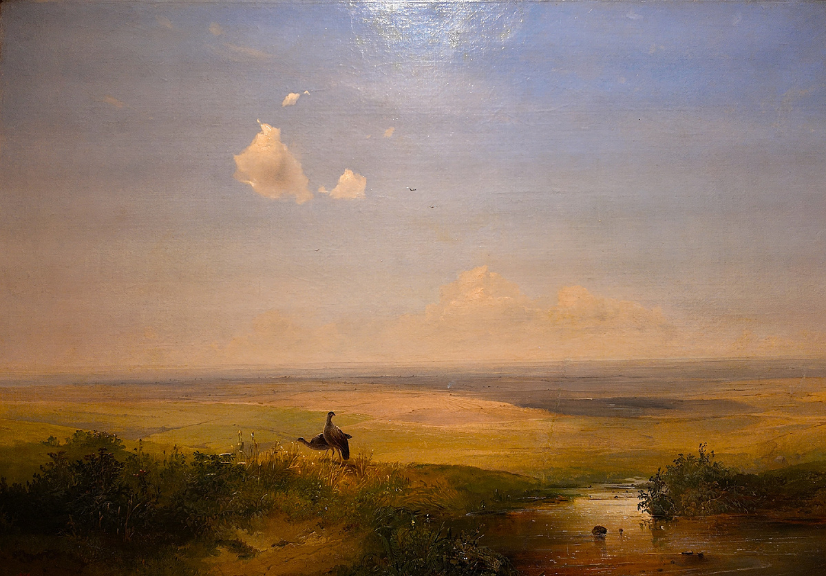 А. Саврасов. Степь днем. 1852. Русский музей. Листайте фото - стрелочка справа 