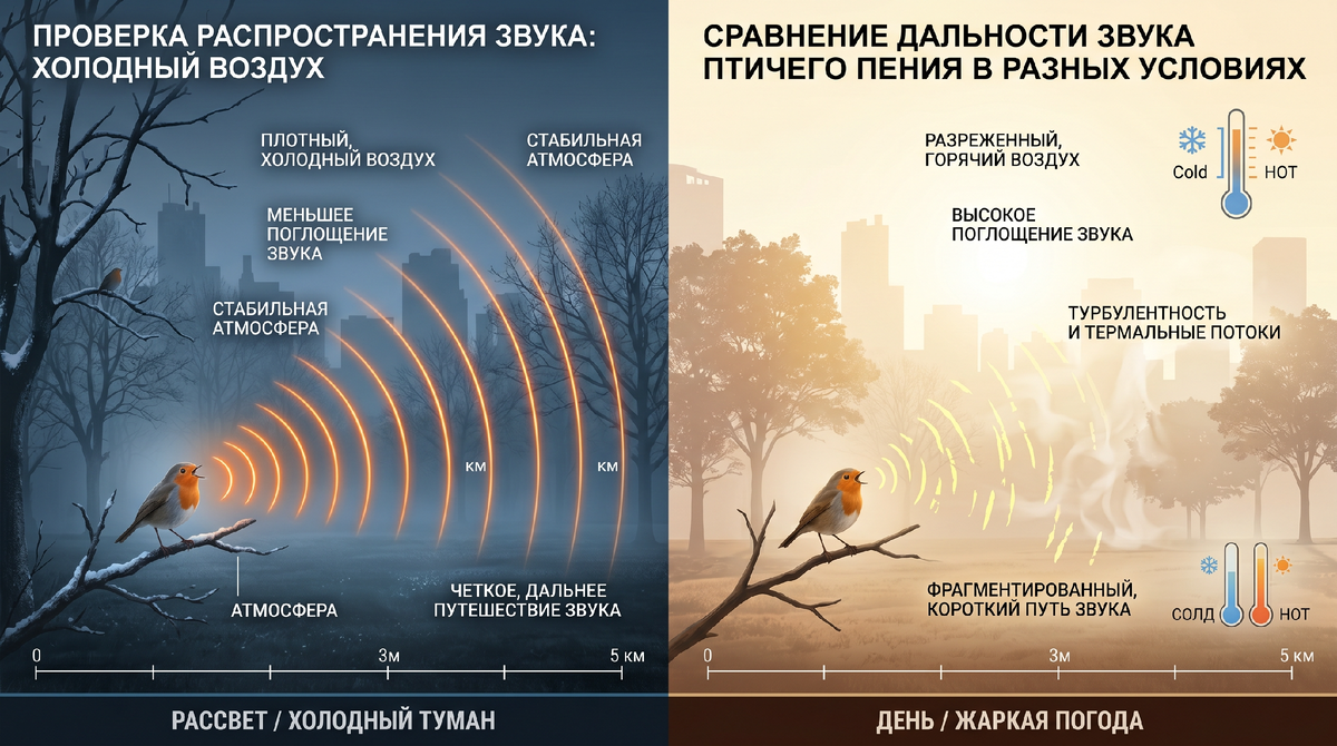 причины пения птиц утром 