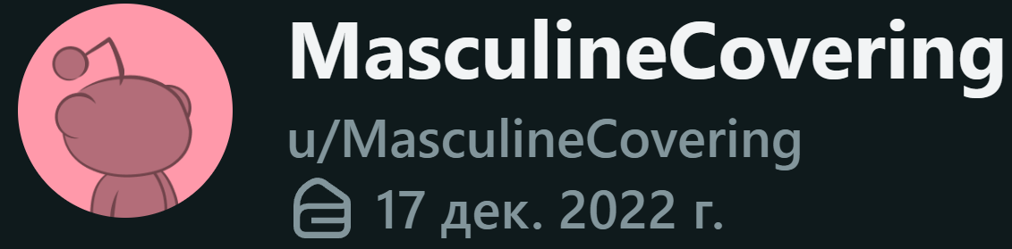 Автор нашей истории MasculineCovering 