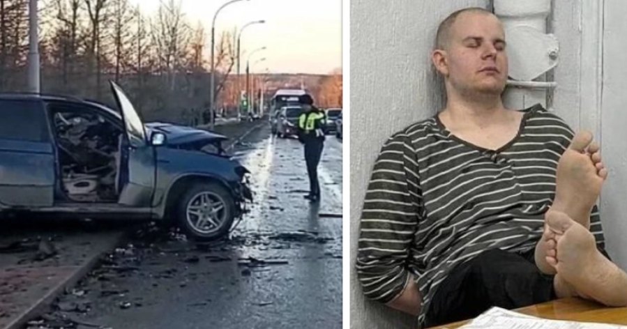 Фото с места ДТП: ГИБДД Свердловской области. Фото Дмитрия после задержания: опубликовано порталом E1.RU