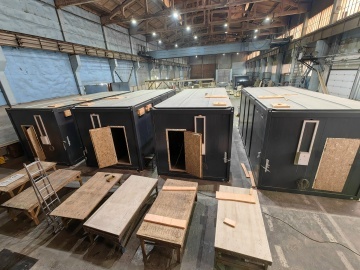 Изготовление блок-модулей на заводе