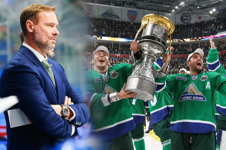 «Салават Юлаев» намерен усилить команду на следующий сезон (на фото — Виктор Козлов и празднование Кубка Гагарина – 2011)Коллаж: «БИЗНЕС Online» / фото: hcsalavat.ru