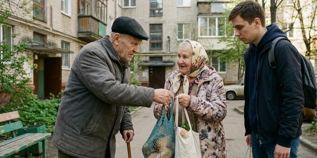 Слепой старик вышел встречать жену: молодому мужчине стало не по себе