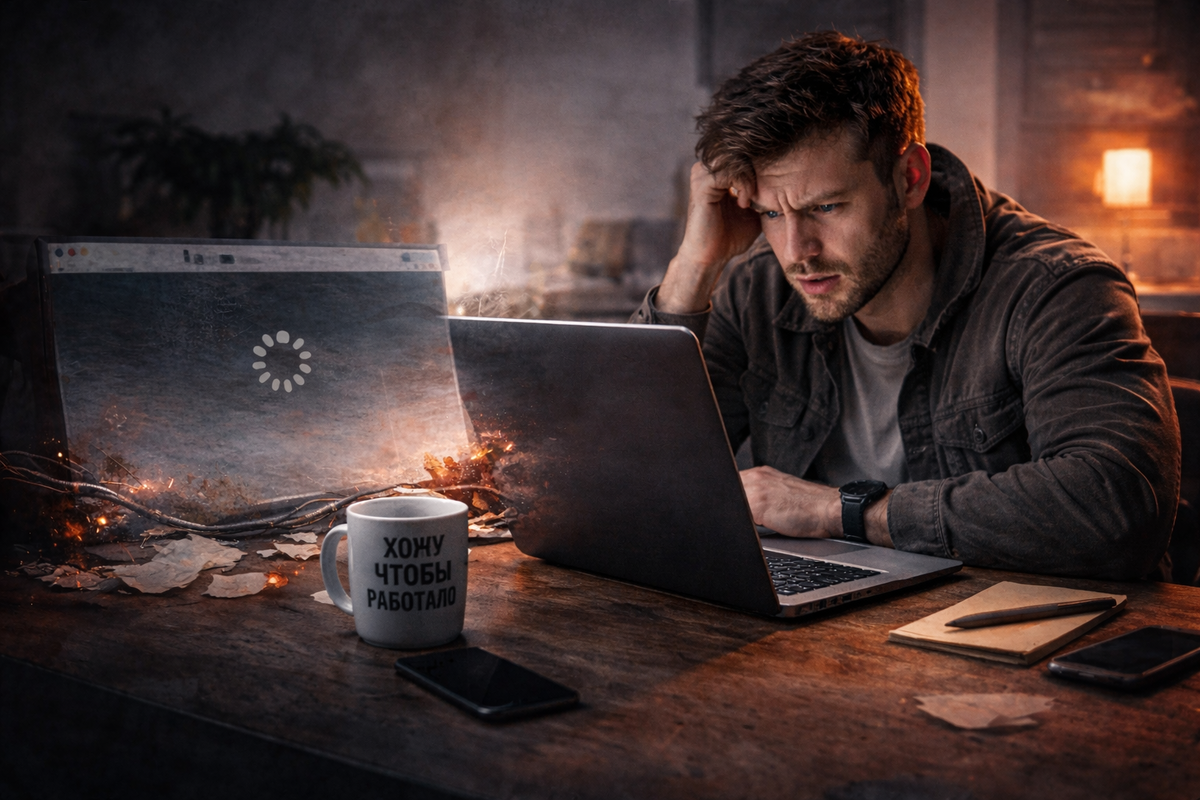 Ночь, за компьютером, ожидание