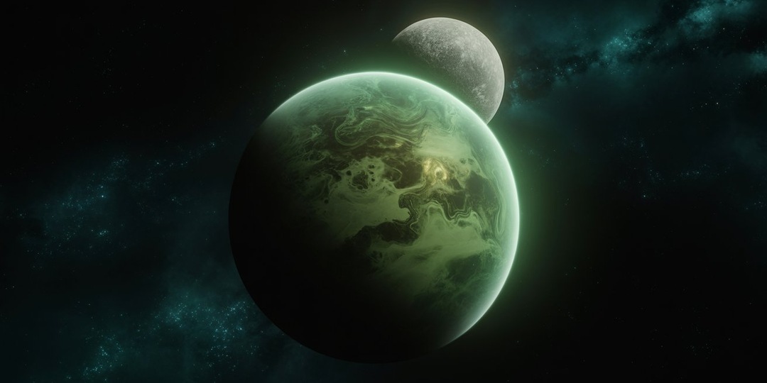 Нечто за Луной: раскрыта тайна зелёной планеты с атмосферой долголетия.