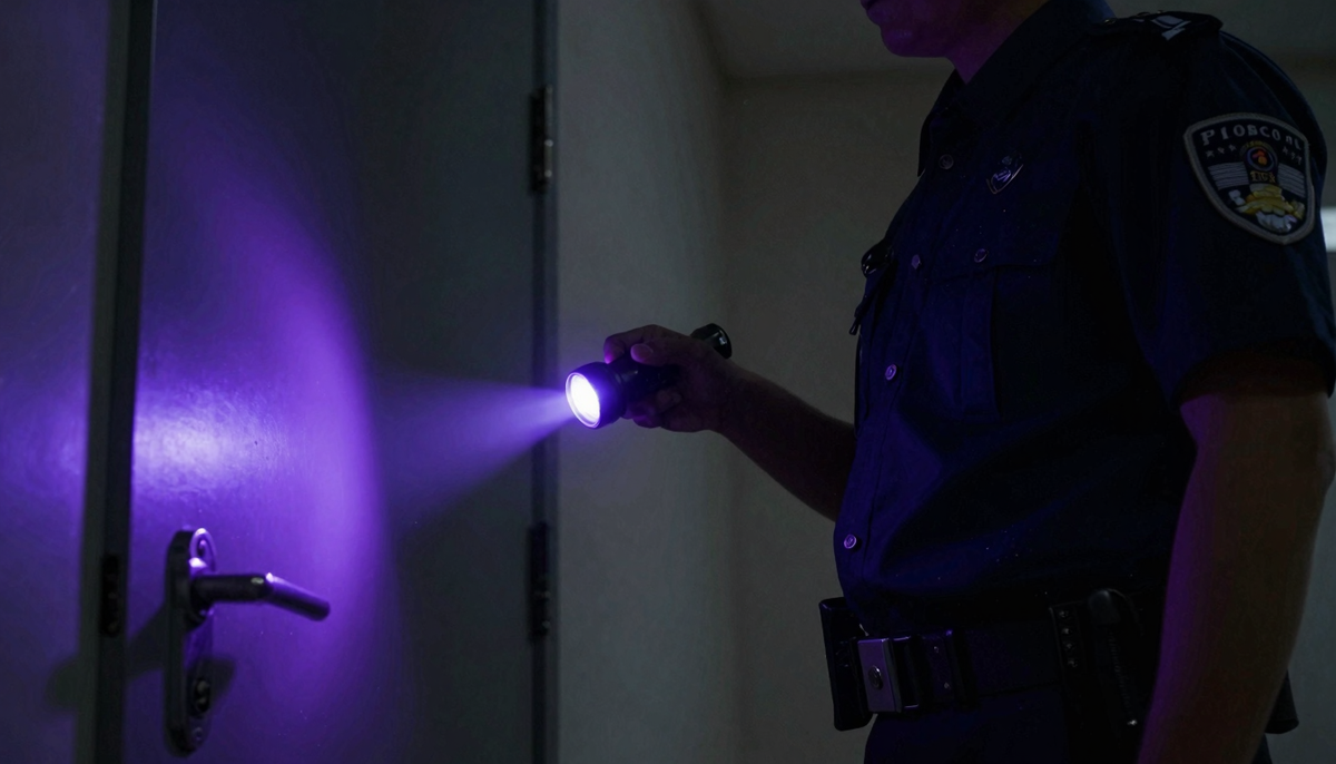 Большинство следов - латентные. Их не видно даже с лупой.