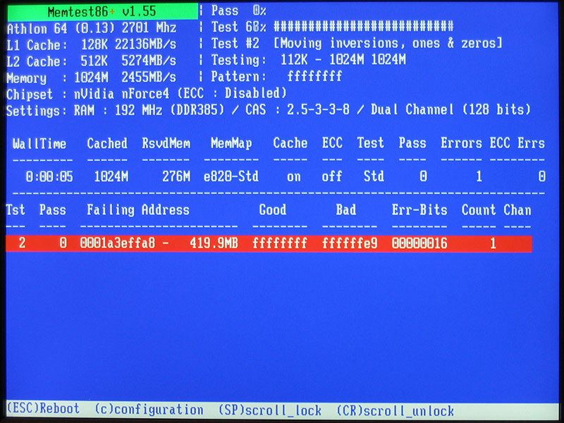 Даже одна ошибка значит, что память нужно менять - источник фото яндекс картинки, у меня память без ошибок, поэтому скрин с проблемными участками сделать не могу )