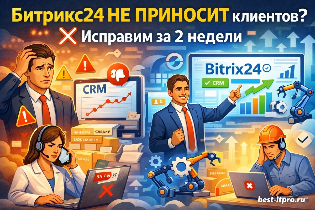 Почему Битрикс24 не приносит клиентов? 5 ошибок внедрения CRM
