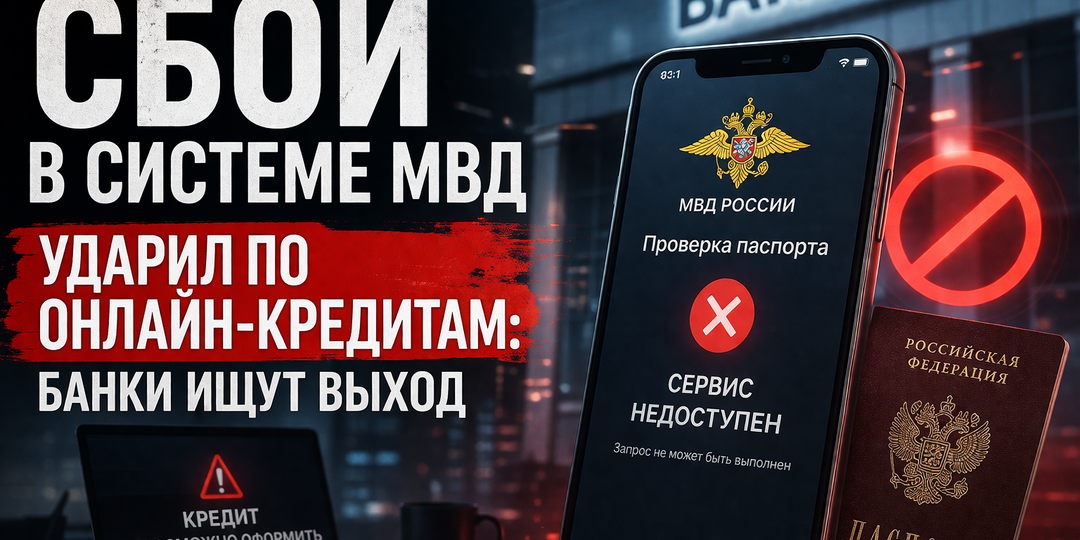 Сбой в системе МВД ударил по онлайн-кредитам: банки оказались в тупике.