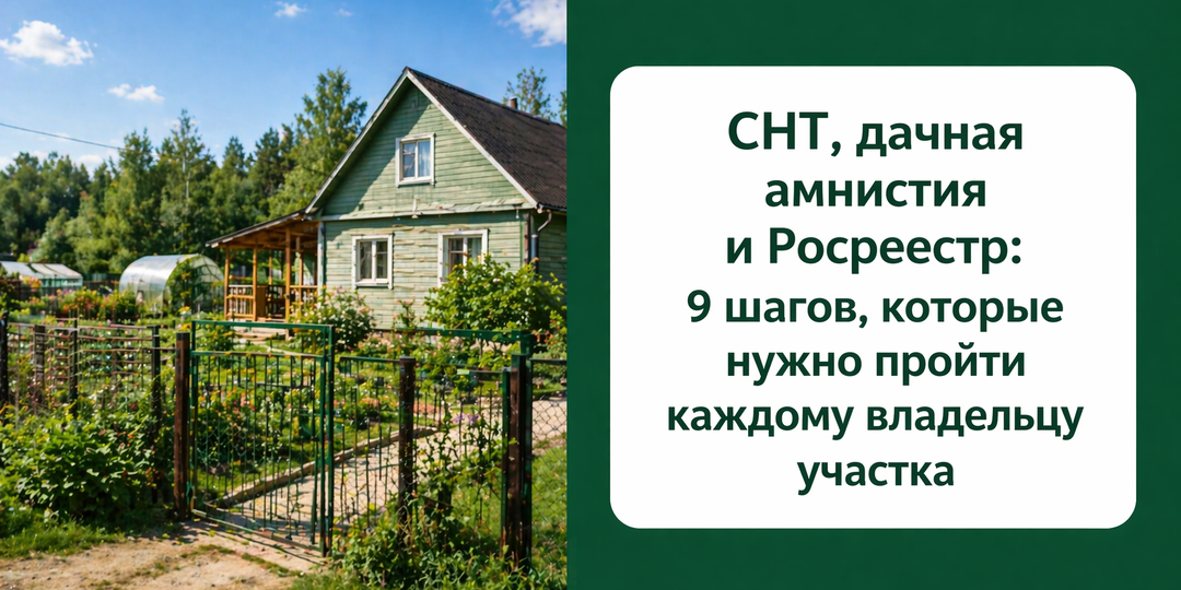 СНТ, дачная амнистия и Росреестр: 9 шагов, которые нужно пройти каждому владельцу участка