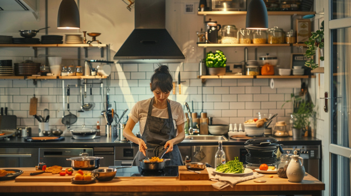 проект дизайн квадратной кухни