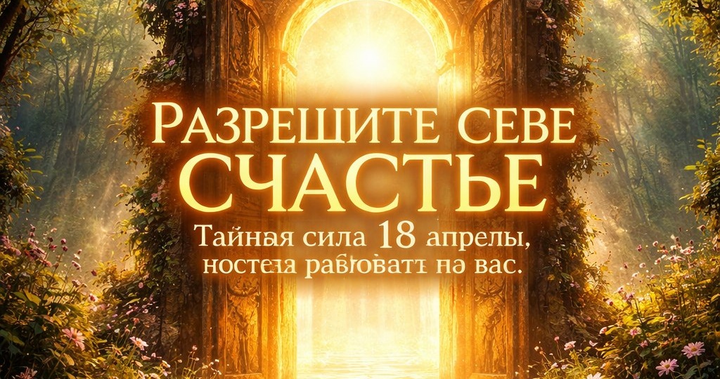 Разрешите себе счастье. Тайная сила 18 апреля, которая работает на вас, а не против вас.
