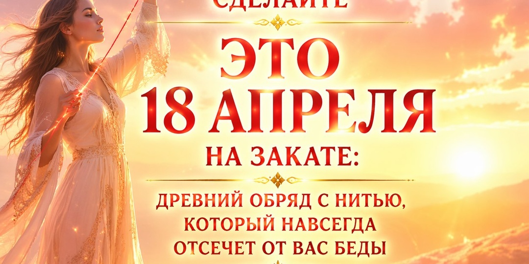 Сделайте это 18 апреля на закате: древний обряд с нитью, который навсегда отсечет от вас беды и одиночество.