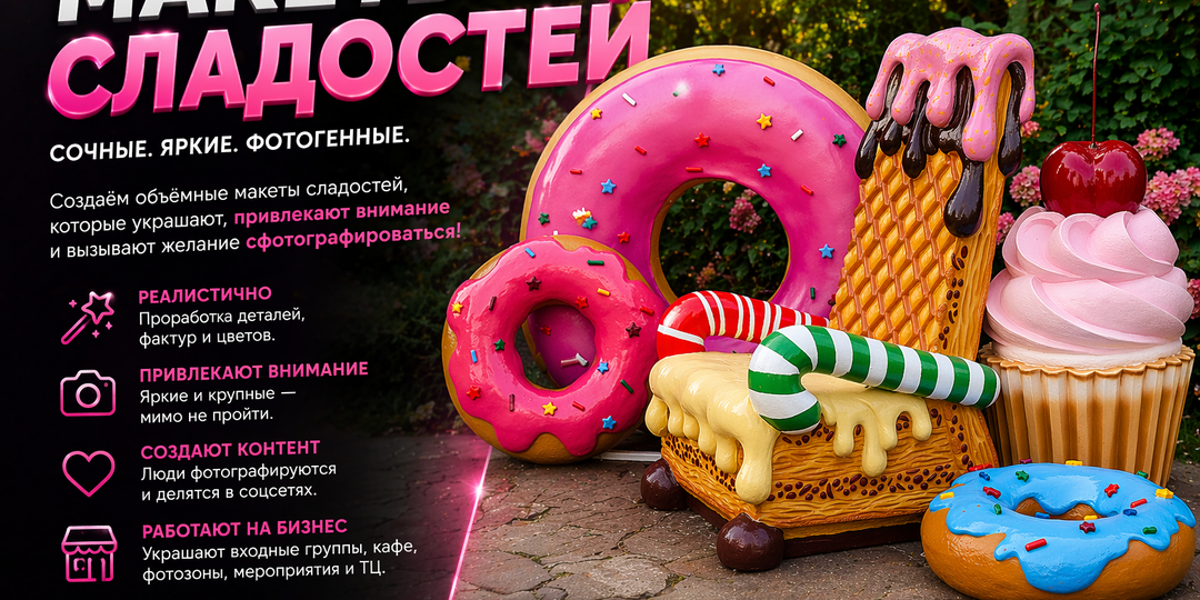 Макеты сладостей - точка притяжения