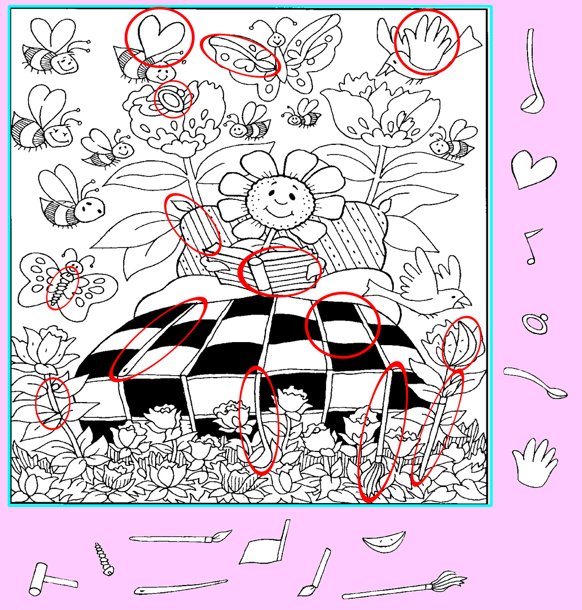 Картинка ответ 14 предметов. Картинка подготовлена автором