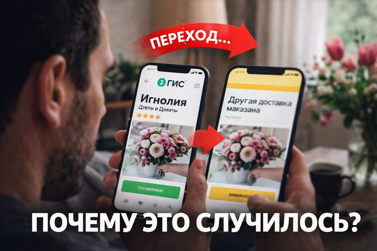 сервис перенаправляет покупателя в другой магазин