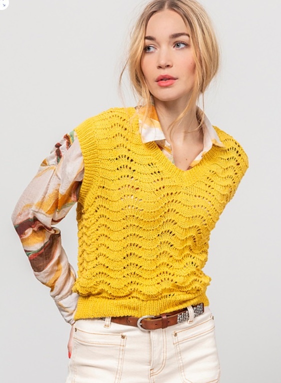 Желтый жилет. Фото источник: коллекция Bergère de France.