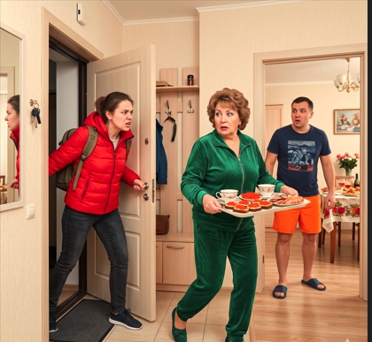 «Кончай притворяться, наша спонсорша уехала!» — заявил муж. Через час застолье «больной» свекрови прервал щелчок дверного замка