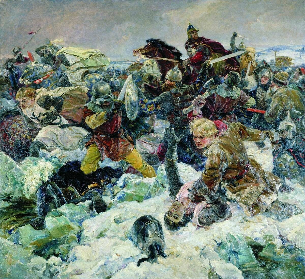 Картина « Ледовое побоище ». Автор. В. А. Серов. 1942год