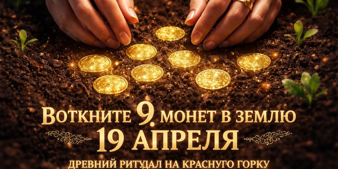 Воткните 9 монет в землю 19 апреля. Древний ритуал на Красную горку, который заставит деньги идти к вам.