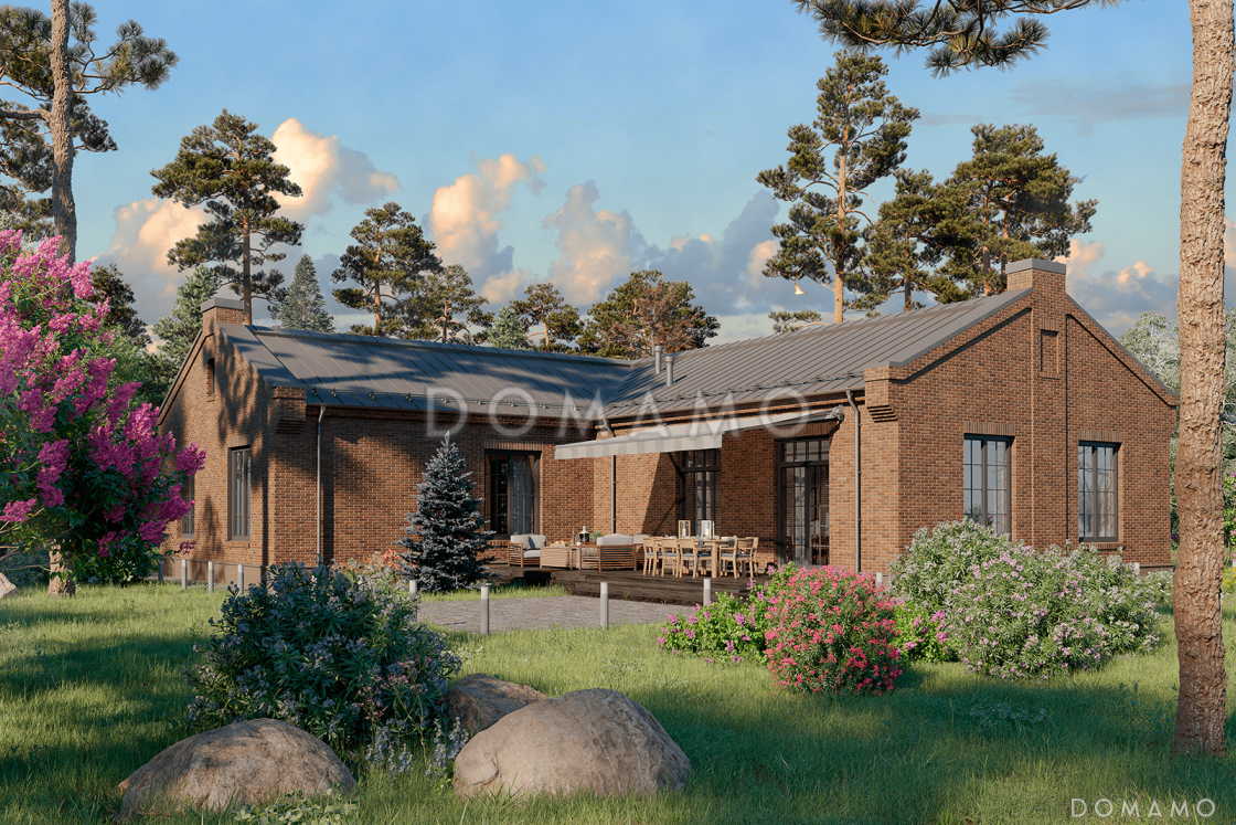 D3728 – проект дома из кирпича в фламандском стиле
